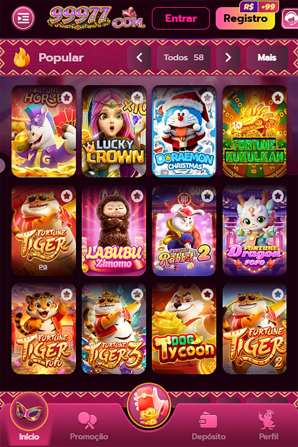 plataforma que tenha fortune tiger 2 